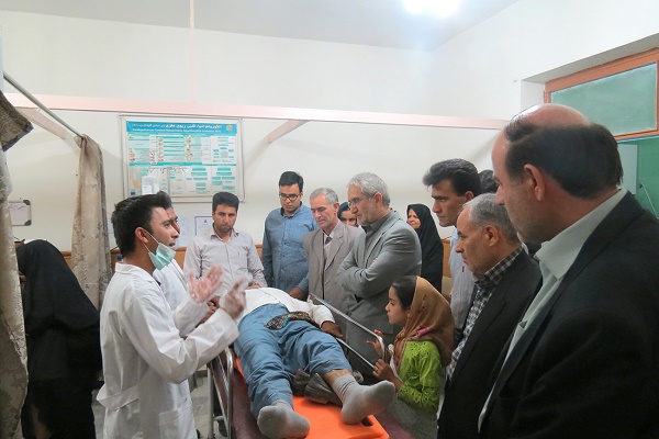 بازدید دکتر امیری و خنجری از بیمارستان های سینا و امام علی(ع) زرند